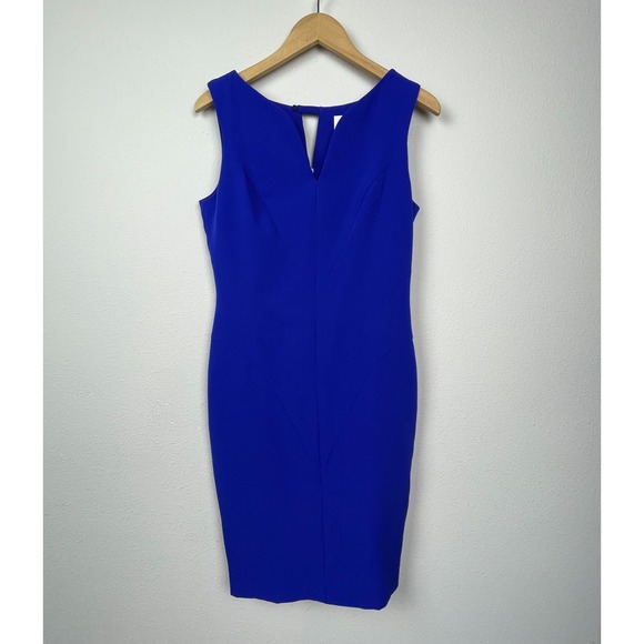 Milly Sheath Dress Women's Sz 8 Royal Blue Sleeveless Career Classic Old Money - Picture 1 of 8
